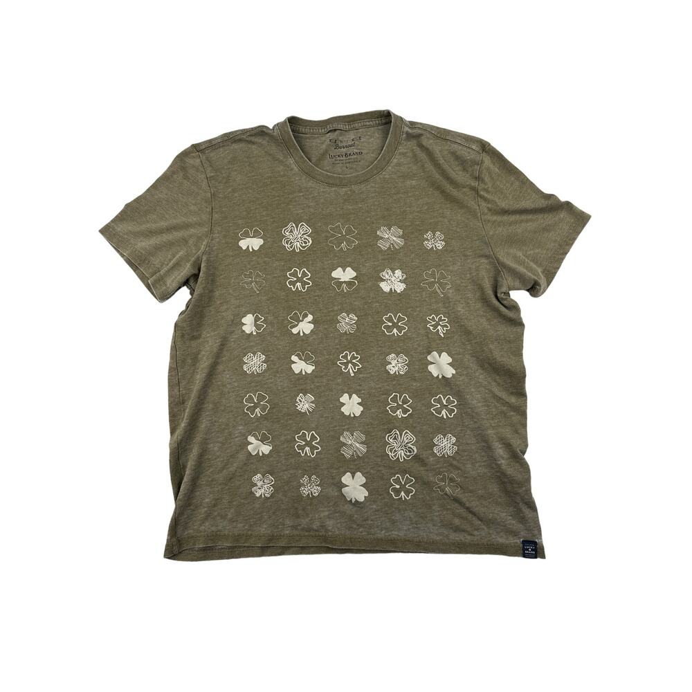 Lucky Brand - Gayle Four Leaf Clover Venice Burnout Tee in Brown